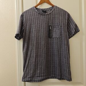 Gray Striped Men's Shirt
